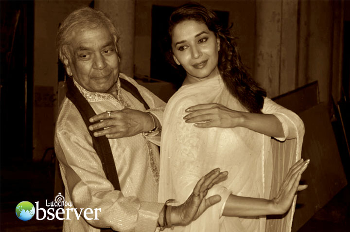 Madhuri Dixit with Maharaj Ji