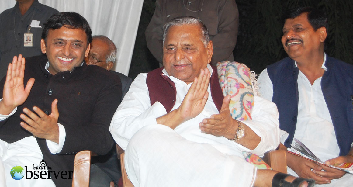 Mulayam, Shivpal and Akhilesh Yadav